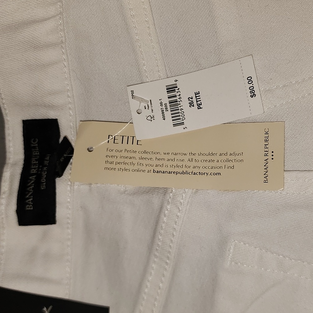 Banana Republic White Slouch Jeans - Picture 4 of 7